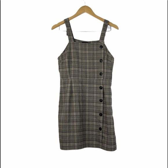 Mixed Threads Women Button Front Plaid Mini Dress - Picture 1 of 8